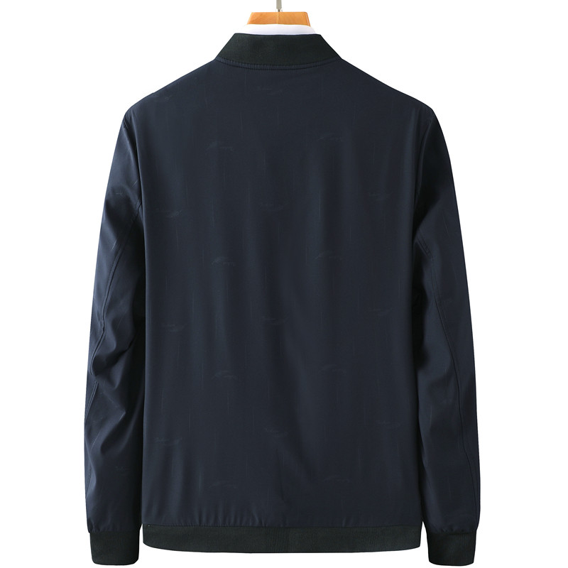 爸爸夏季外套中年男装春秋装宽松上衣中老年人男士薄款休闲夹克衫