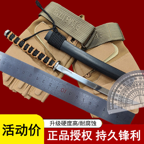 户外高硬度精钢小刀手把肉刀酸枝木柄鞘一体钢刀锋利家用水果刀具