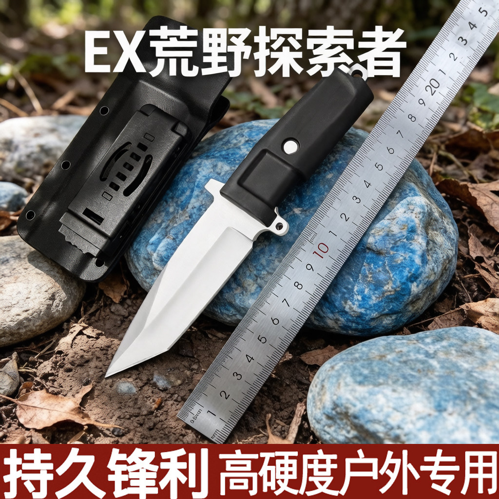 极武EX钢刀锋利小刀瓜果刀削皮水果刀厨房手把肉水果带刀鞘直刀