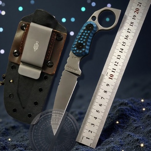 米勒M5户外多功能直刀野外DC53兄弟高硬度加厚版砍柴刀