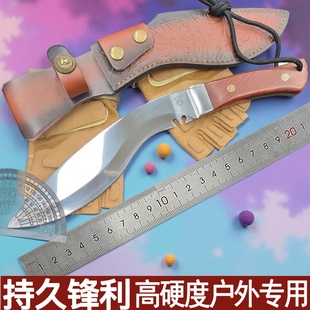 尼泊尔军刃廓尔喀狗腿弯刃战术求生存刀具防身冷兵器排障刀开刃