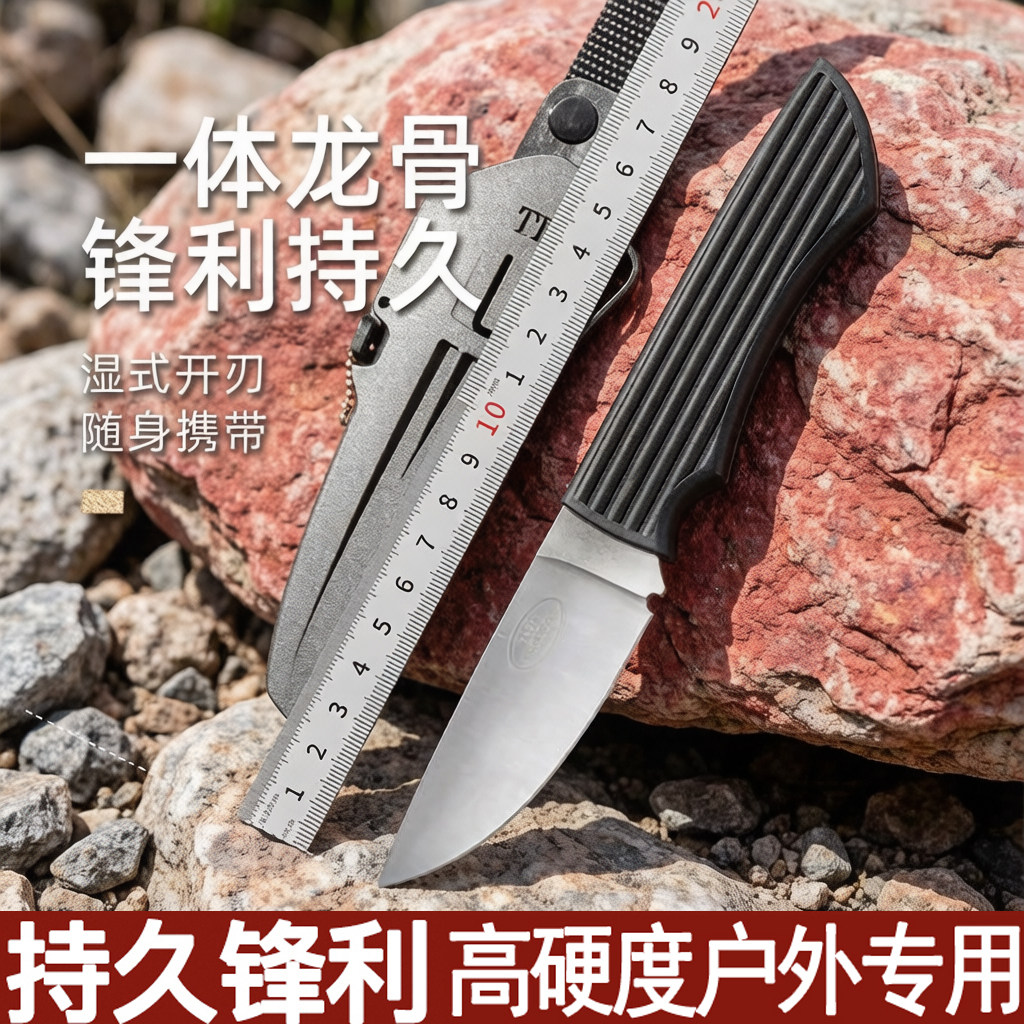 D2钢户外刀具防身直刀开刃荒野求生小刀短刀随身锋利特殊用途刀