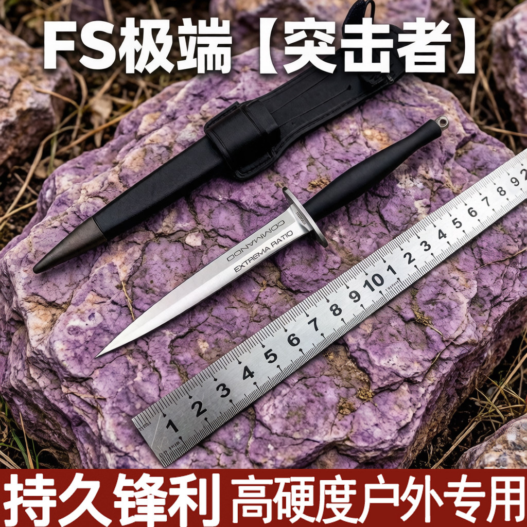 户外直刀鲱鱼极端武力突击队N690钢收藏别腰携带便携刀厨房雕刻刀图片