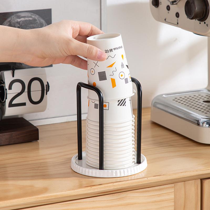 家用陶瓷收纳坐式一次性杯子取杯器厨房锅盖架台面汤饭勺架置物架