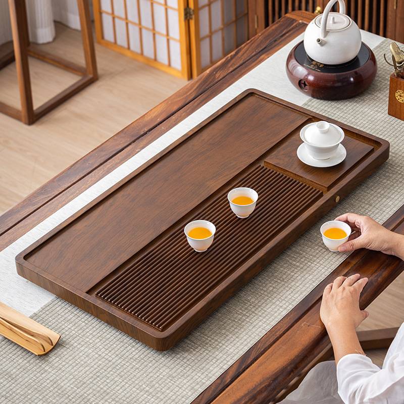 茶盘实木家用电木新款干泡小茶台整块高端办公室功夫茶具排水茶海