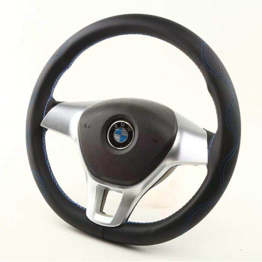 厂家超纤皮走线运动款手缝汽车方向盘套四季通用电商跨境把套