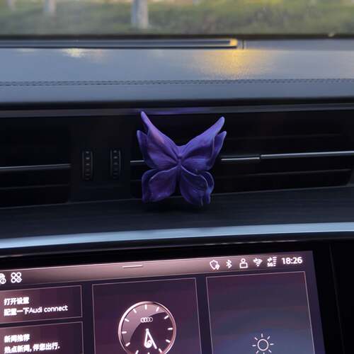 创意蝴蝶扩香石空调出风口石膏车载香薰装饰礼物车内饰品香氛摆件