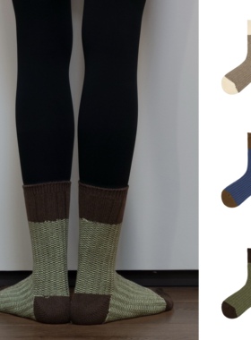 BigSocks复古撞色中筒袜文艺清新中筒袜秋冬棉袜百搭日系潮流