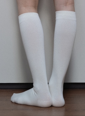 BigSocks压力小腿袜无骨不易起球不易掉筒竖纹显瘦jk长筒袜高筒袜