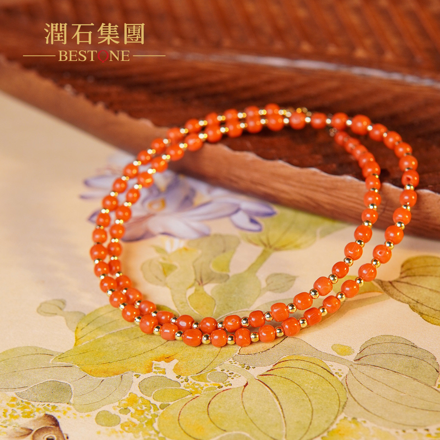 润石珠宝（饰品）琼枝·珊瑚桶珠隔珠项链天然沙丁珊瑚项链S925银,珠宝/钻石/翡翠,珊瑚,淘宝优惠券,粉丝福利购,淘宝优惠卷