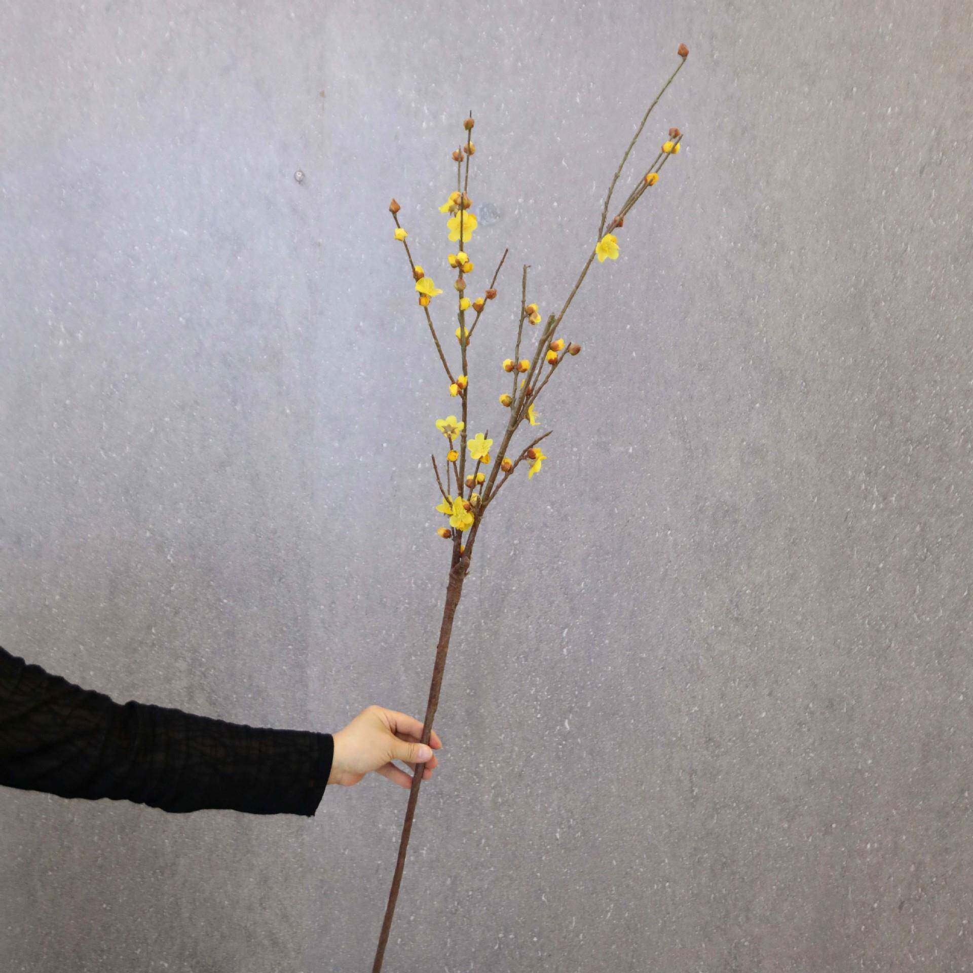花腊梅假花梅花干枝梅装饰花家居装饰样板间花艺插花艺术