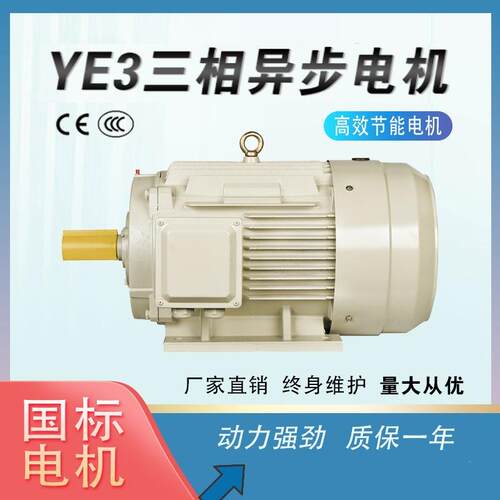 供应YE3系列2P8极 0.75KW1.5KW三相异步交流电动机低噪音纯铜马达