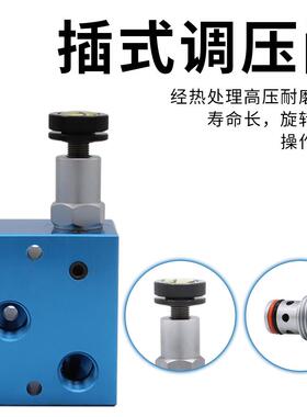 巨丰液压 压力调压用油板R02-ISE 液压泵用减压阀配调压阀平衡阀
