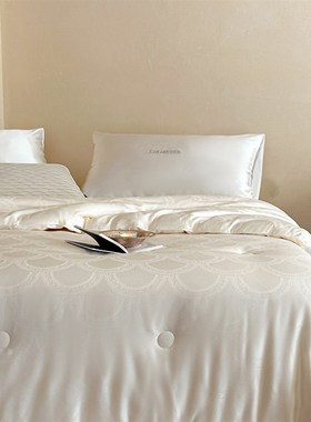 被子轻奢提花高定USDA认证生物基大豆被芯抗菌防霉冬被春秋