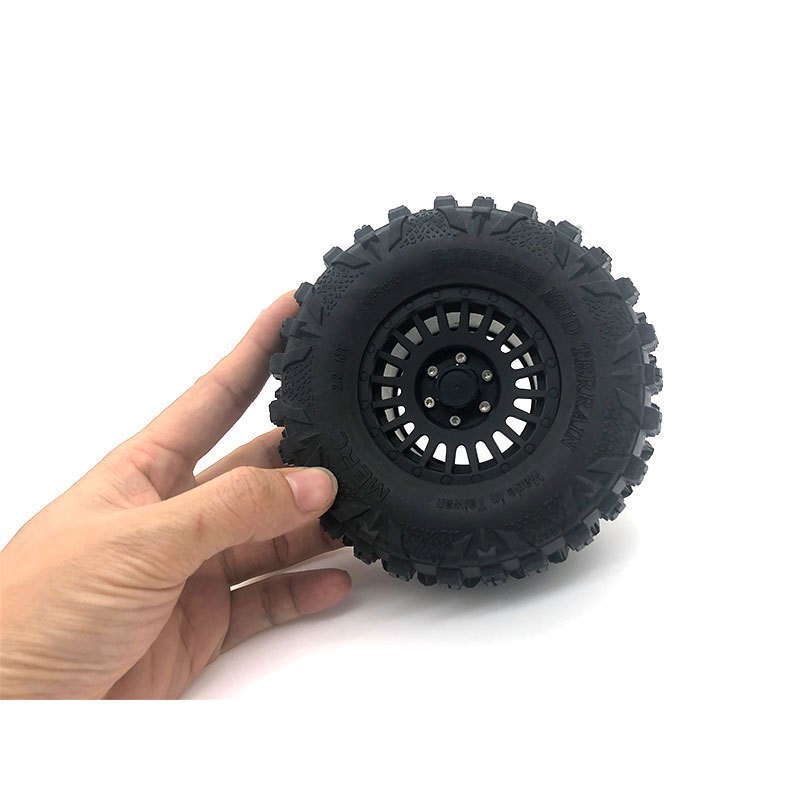 2.2寸金属轮毂G53仿真攀爬车夹胎轮胎 Scx10  trx-4 trx6 10 W009