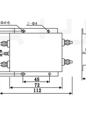 EMI FILTER 深谷 SGAF4-30A 250VAC 50/60HZ HPF 25/085/21滤波器