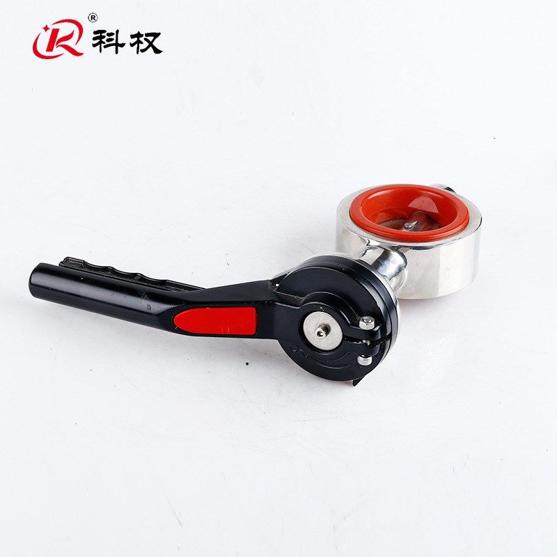 304不锈钢鸭嘴对夹蝶阀卫生级手动广式涡轮法兰对夹D71X-16P-DN50