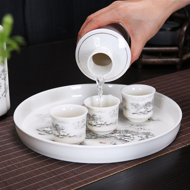 陶瓷温酒壶烫酒壶暖酒器大容量中式酒具套装白黄酒家用热酒壶一斤