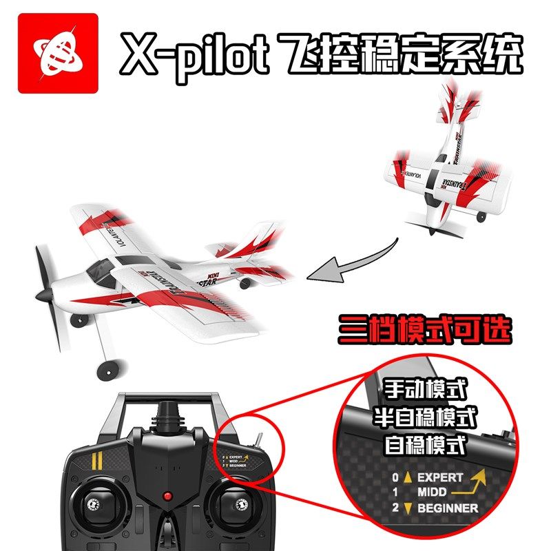 欧兰斯入门三通道塞斯纳遥控RC小型航模固定翼飞控教练机耐摔飞机