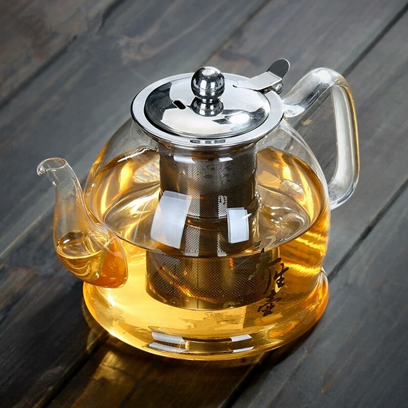 养生玻璃煮茶壶电磁炉茶具烧水壶耐热玻璃茶壶平底透明单壶可加热