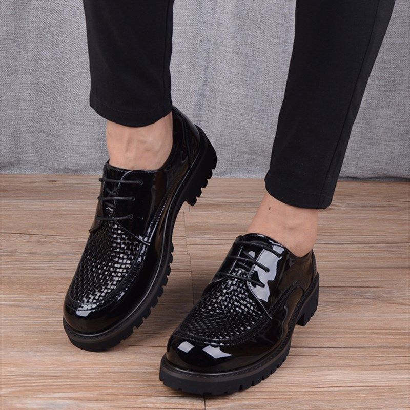 夏季男士漆皮大头皮鞋商务休闲镂空透气凉鞋韩版英伦X亮面圆头皮,流行男鞋,单鞋,淘宝优惠券,粉丝福利购,淘宝优惠卷