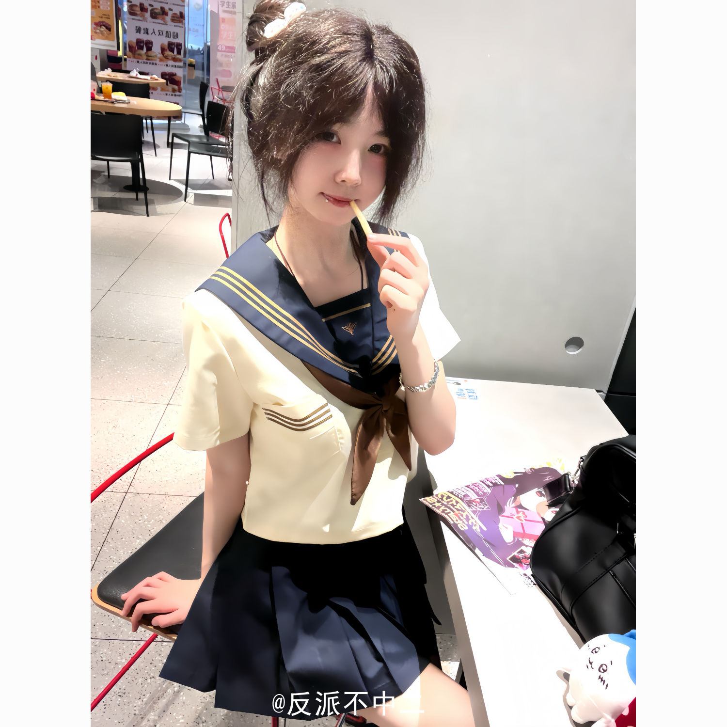 【反派不中二】正版日系JK制服水手服原创基础款中间服绀色三本