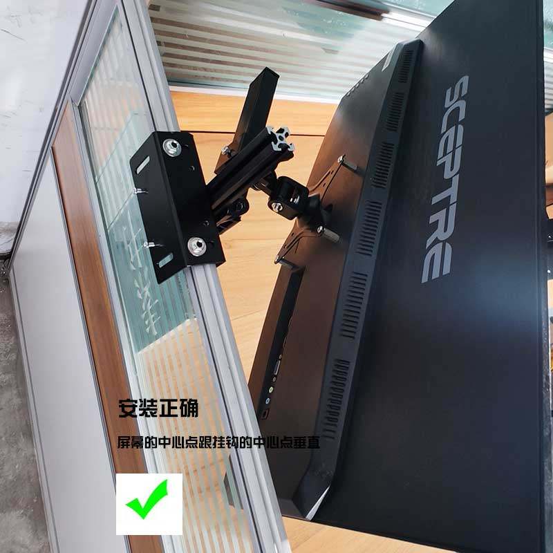 通用电脑显示器支架转角屏风挂架多多屏升降支撑架增底座