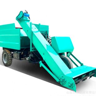 柴油动力四轮牛粪铲粪车小型3方刮板刮粪车液压操作系统卸车设备