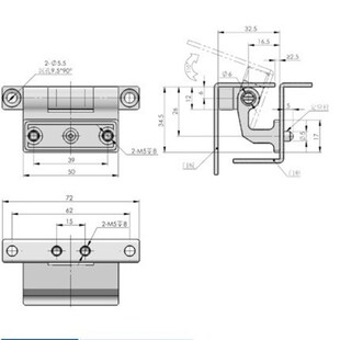 工业铰链合页隐藏式铰链CL237-4
