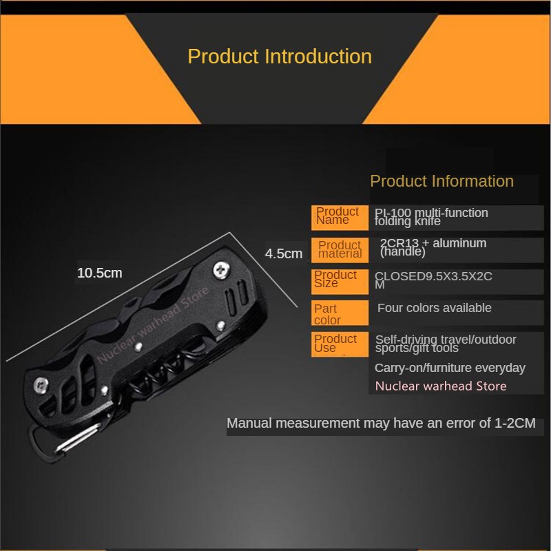 New Multifunctional Foldinwg Swiss Army Knife Portable EDC S