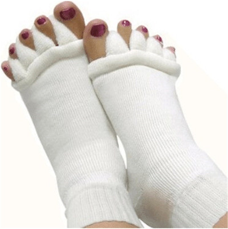 1 pair five toe socks finwgers toe separator foot alignment