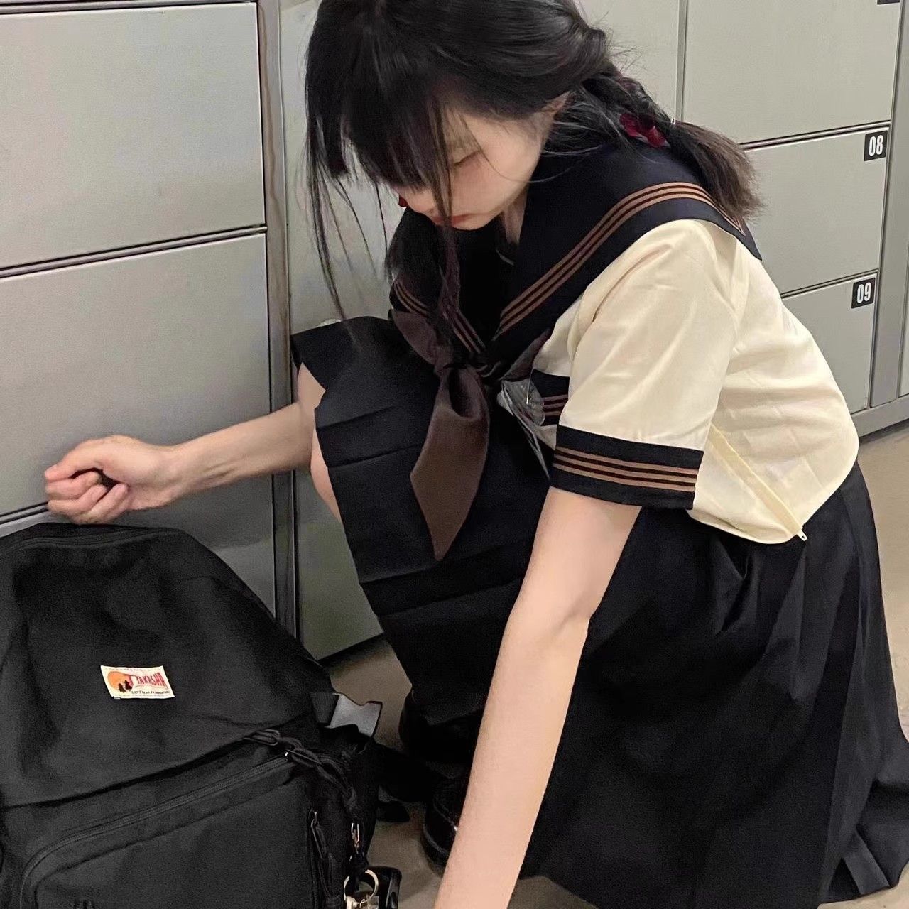 【反派不中二】原创正版jk制服裙套装日系基础款茶羽中水手服长裙