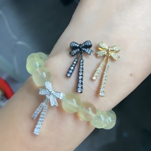 柠檬黄水晶手链蝴蝶结招财转运珠生日礼物治愈感情提升爱情运势