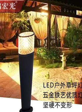 草坪灯地插灯户外花园灯中式园艺景观庭院产品ip65椭圆铝材灯E27