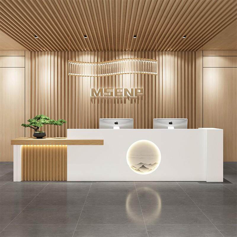 新中式茶收银新中式01台公前养台美容院吧台司生馆酒店售楼部馆足