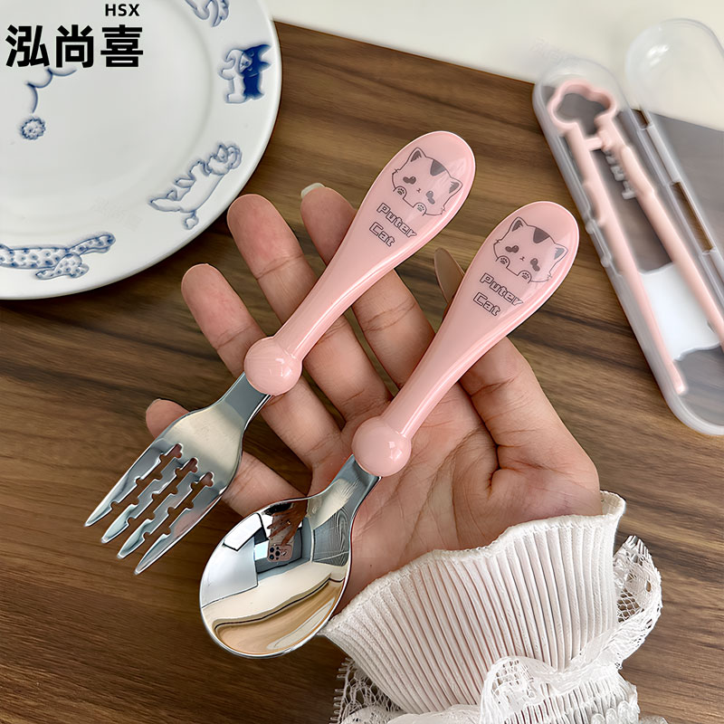 儿童餐具叉勺筷三件套