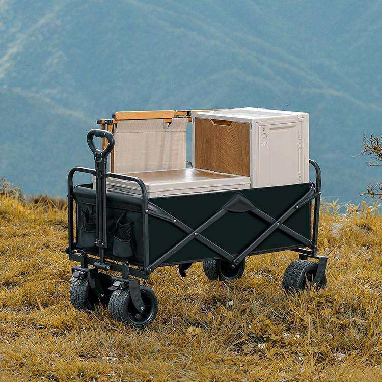户外露营车推车户外便携营地车野营可折叠小拖车野餐手拉行李拖车