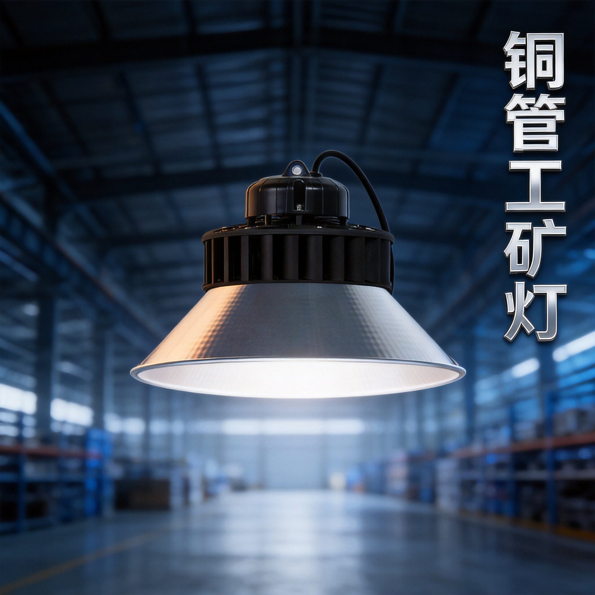 60W铜热管LED工矿灯吊灯50W厂房天棚灯工厂车间高棚灯仓库照明灯