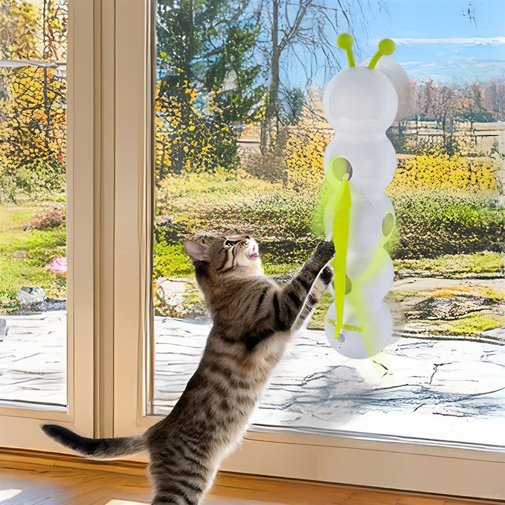 afp电动毛毛虫打地鼠猫玩具自嗨解闷趣味逗宠智能感应自动逗猫器