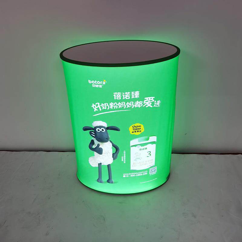 升降发光促销台灯箱夜市推广地推广告促销桌折叠展示台