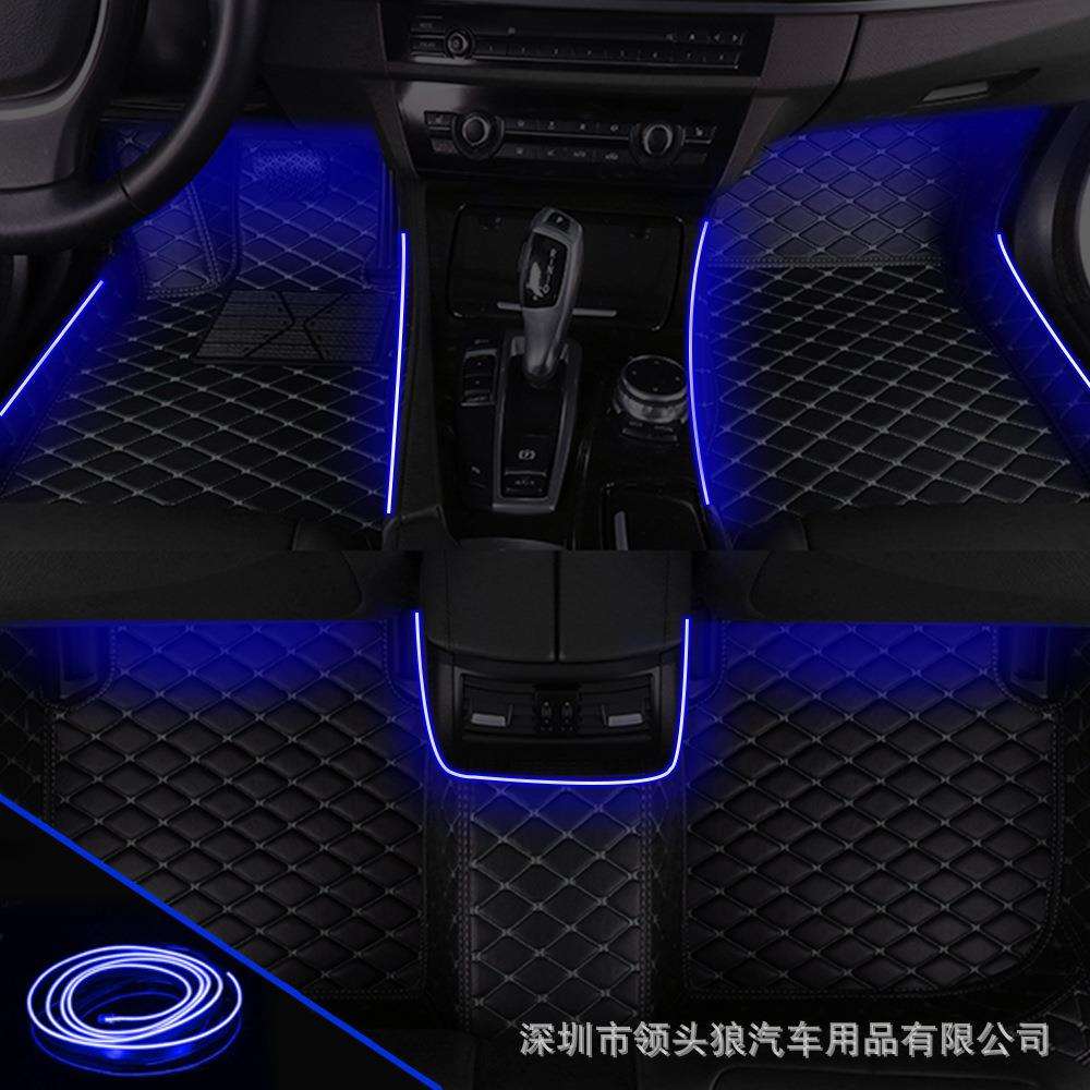 carfloormat汽车发光脚垫专车专用左右驾驶耐磨防滑地毡垫外贸
