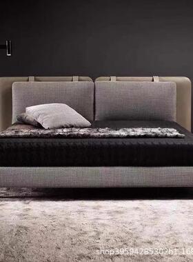 意式极简塔特林Tatlin设计师款布艺床现代简约主卧实木软包双人床
