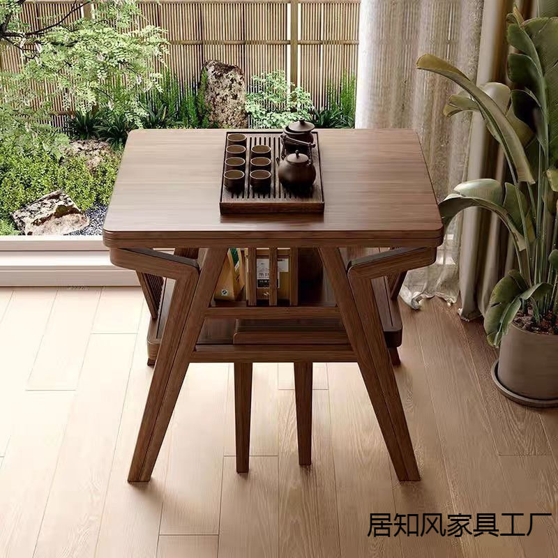 热销实木阳台小茶桌组合三件套休闲椅子家用喝茶小户型一桌二椅