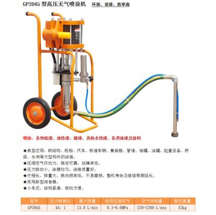 工业级喷涂机CP2045管道内壁喷涂器船用喷漆机配长杆喷枪