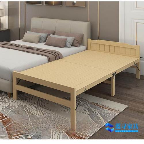 实木可折叠床出租屋耐用单人床成人简易家用硬板床出租房床儿童床