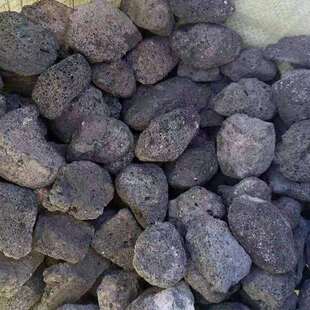 供应黑火山石颗粒造景铺路园林绿化污水处理用红色火山石颗粒