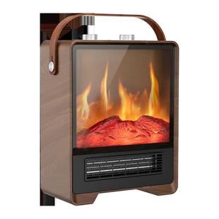 室内出口壁炉家用小型烯火焰炉火静音风机暖风取暖电暖器暖风机出