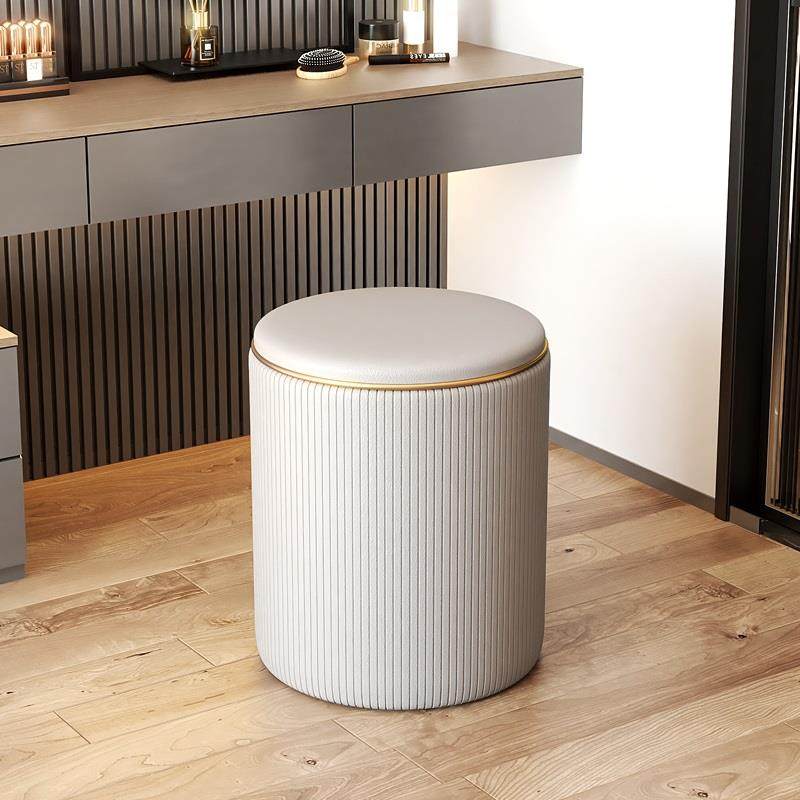 9C化妆凳家用梳妆台凳子现代卧室可收纳凳客厅轻奢椅简约美甲矮圆