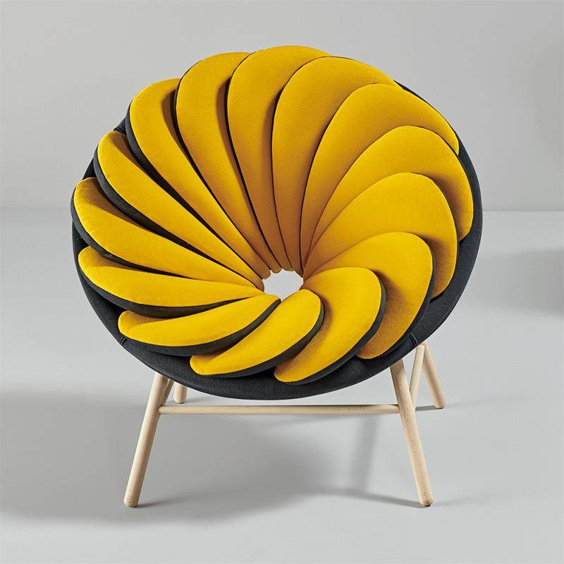 北欧设计师款向日葵花瓣椅网红客厅轻奢休闲椅极简阳台懒人沙发椅