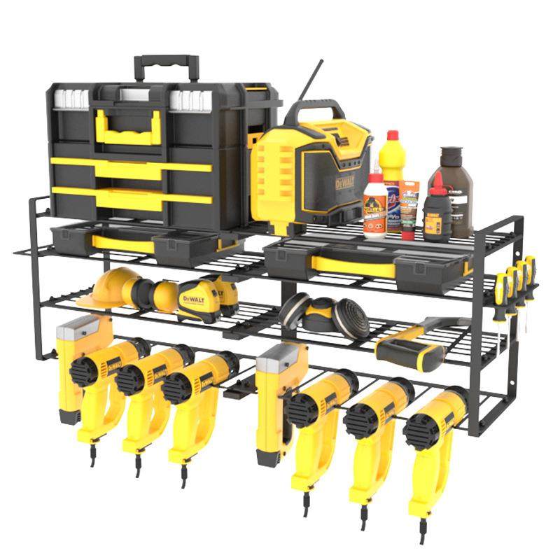 壁挂式电动工具收纳架重型浮动工具架储物架手持电钻置物架